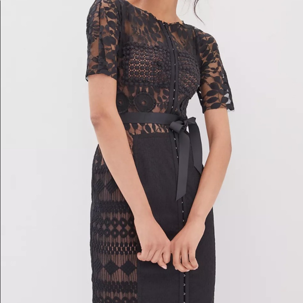 Anthropologie Byron Lars Carissima Sheath Navy Dress size 4P